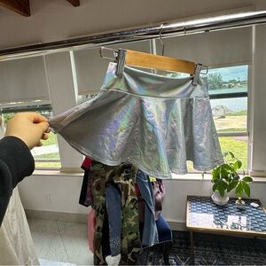 iHeartRaves multicolored mini skater skirt